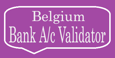 Belgium Bank Account Validator