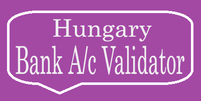 Hungary Bank Account Validator